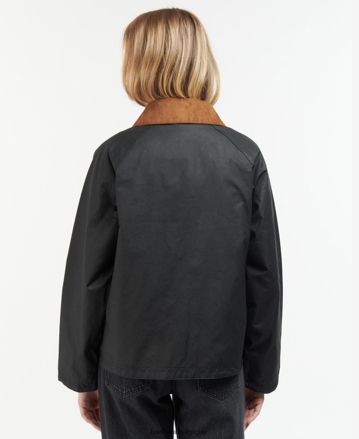 vêtements Barbour veste cirée eddleston archive olive/antique femmes T2L6ZP1383