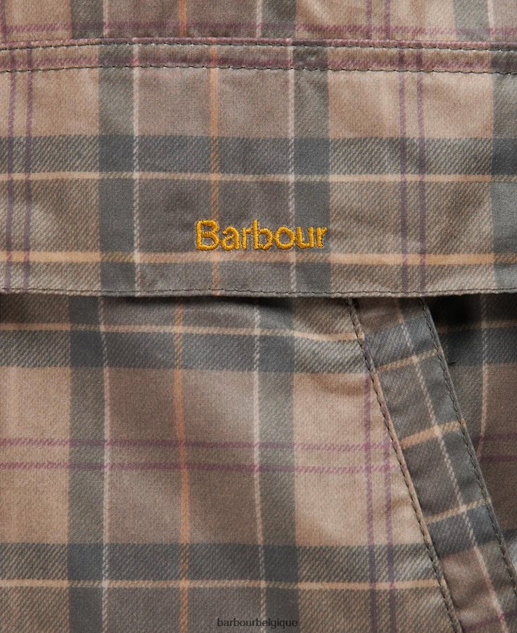 vêtements Barbour veste cirée eddleston tartan tartan discret/marron femmes T2L6ZP1372
