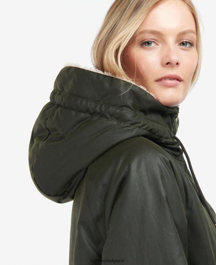 vêtements Barbour veste cirée gunnister tartan noir/ancien femmes T2L6ZP1375