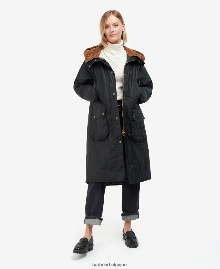 vêtements Barbour veste cirée gunnister tartan noir/ancien femmes T2L6ZP1395