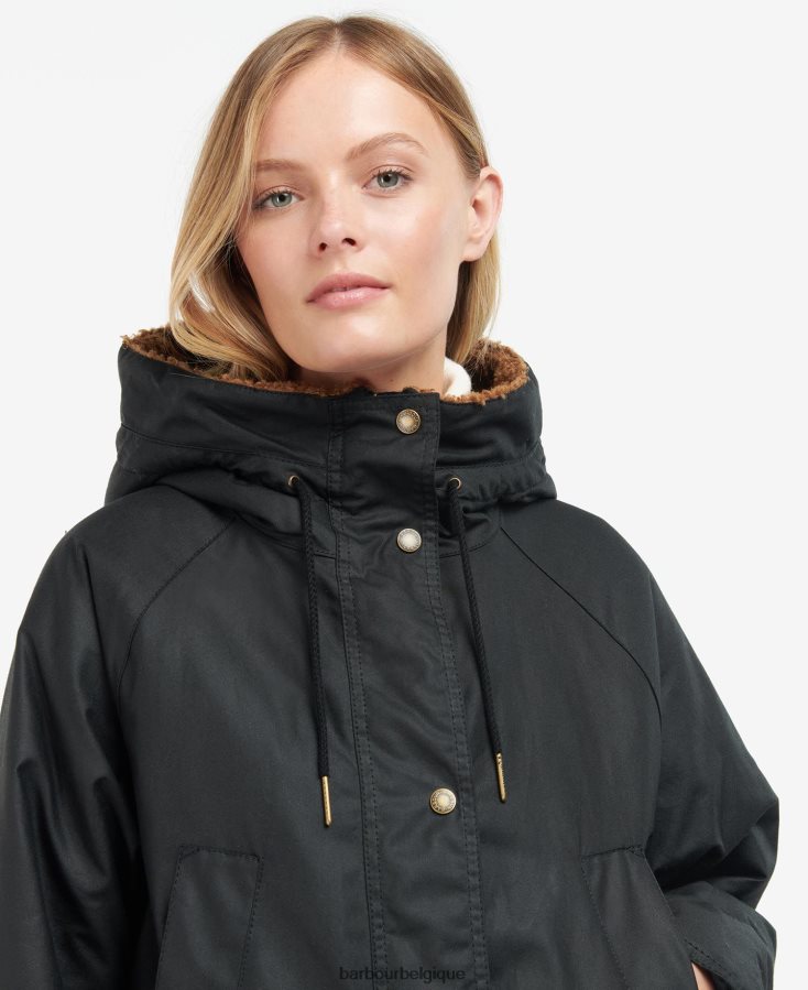 vêtements Barbour veste cirée gunnister tartan noir/ancien femmes T2L6ZP1395