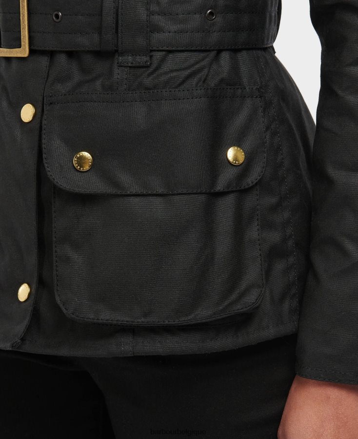 vêtements Barbour veste cirée internationale pour femme noir femmes T2L6ZP1380