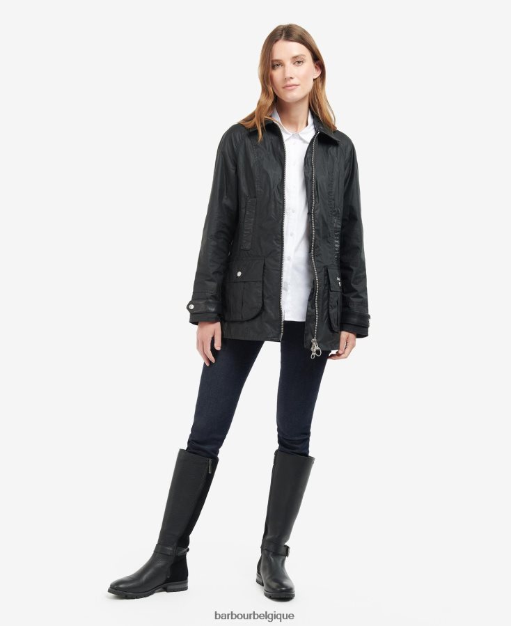 vêtements Barbour veste cirée premium beadnell archive olive/antique femmes T2L6ZP1392