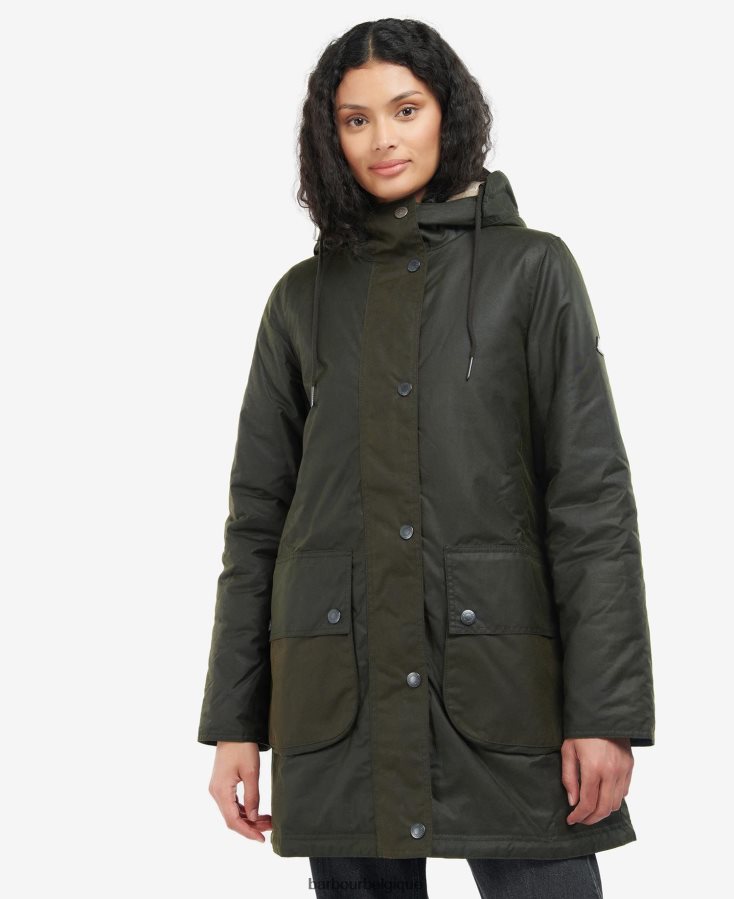 vêtements Barbour veste en cire de lunane fougère/olive/limeade femmes T2L6ZP1397