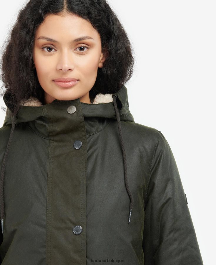 vêtements Barbour veste en cire de lunane fougère/olive/limeade femmes T2L6ZP1397