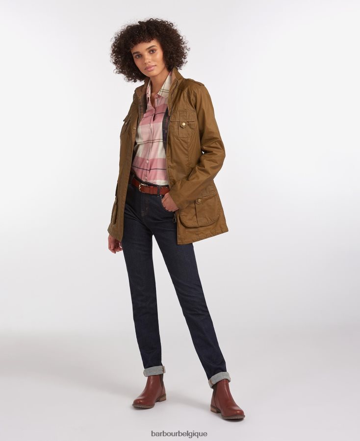 vêtements Barbour veste légère de défense en coton ciré marine royale/classique femmes T2L6ZP1388