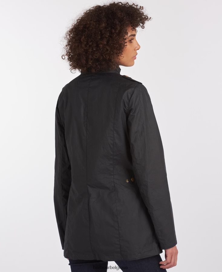 vêtements Barbour veste légère de défense en coton ciré marine royale/classique femmes T2L6ZP1389
