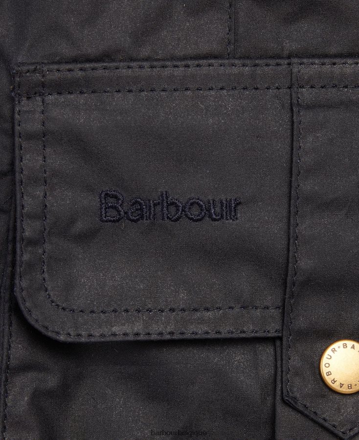 vêtements Barbour veste légère de défense en coton ciré marine royale/classique femmes T2L6ZP1389