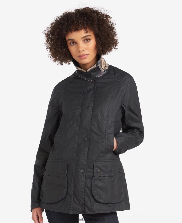 vêtements Barbour veste légère en coton ciré beadnell olive d'archives femmes T2L6ZP1378