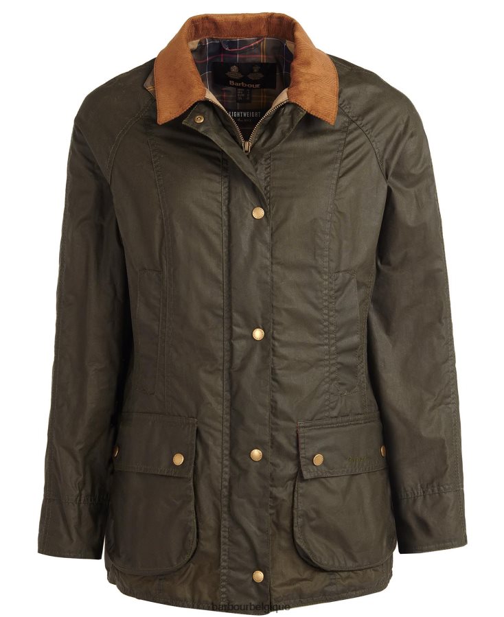 vêtements Barbour veste légère en coton ciré beadnell olive d\'archives femmes T2L6ZP1398