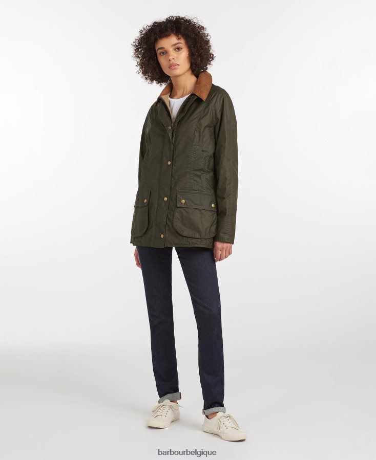 vêtements Barbour veste légère en coton ciré beadnell olive d\'archives femmes T2L6ZP1398
