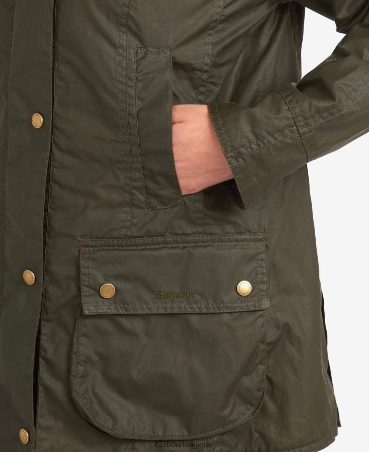 vêtements Barbour veste légère en coton ciré beadnell olive d\'archives femmes T2L6ZP1398