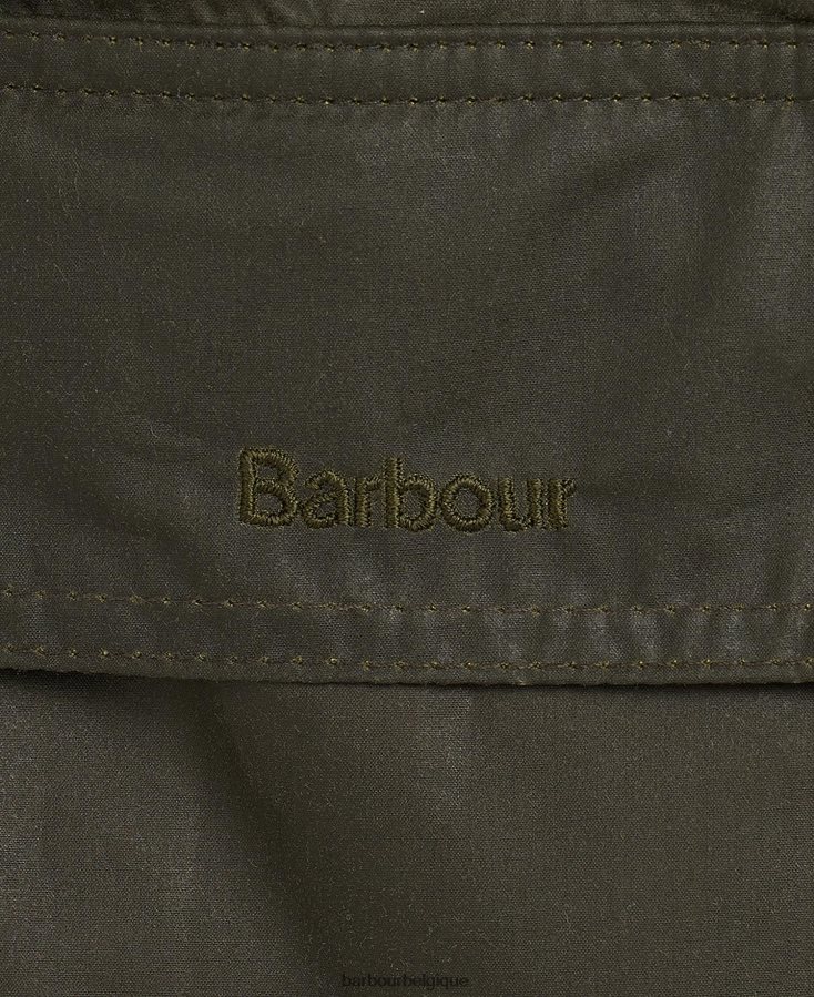 vêtements Barbour veste légère en coton ciré durham olive d\'archives femmes T2L6ZP1369