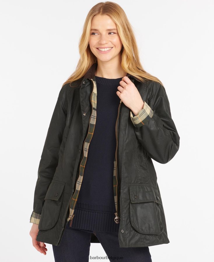 vêtements Barbour veste wax beadnell aboyer femmes T2L6ZP1376