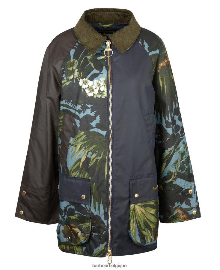 vêtements Barbour x House of Hackney veste cirée handley limerence/ciel/marine femmes T2L6ZP1384