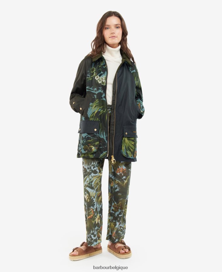 vêtements Barbour x House of Hackney veste cirée handley limerence/ciel/marine femmes T2L6ZP1384