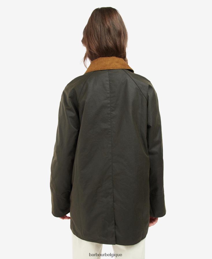 vêtements Barbour x House of Hackney veste cirée handley olive/equus/cacao femmes T2L6ZP1386