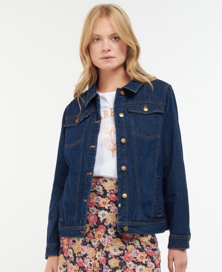 vêtements Barbour veste en jean Adria indigo femmes T2L6ZP1588