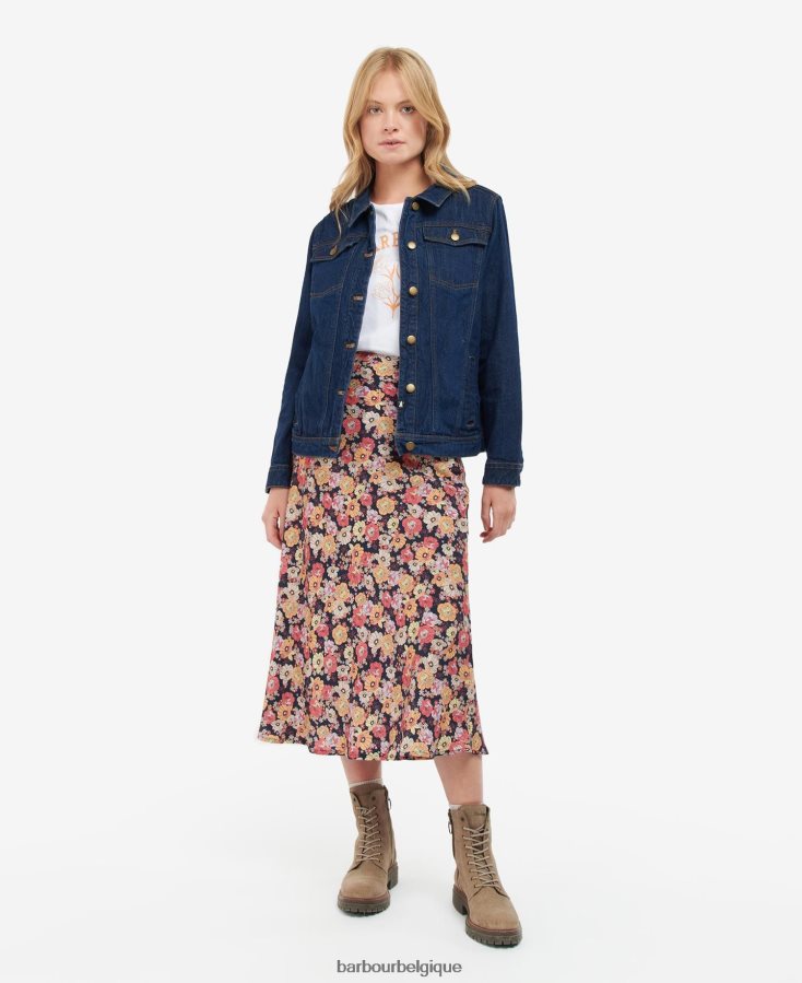 vêtements Barbour veste en jean Adria indigo femmes T2L6ZP1588
