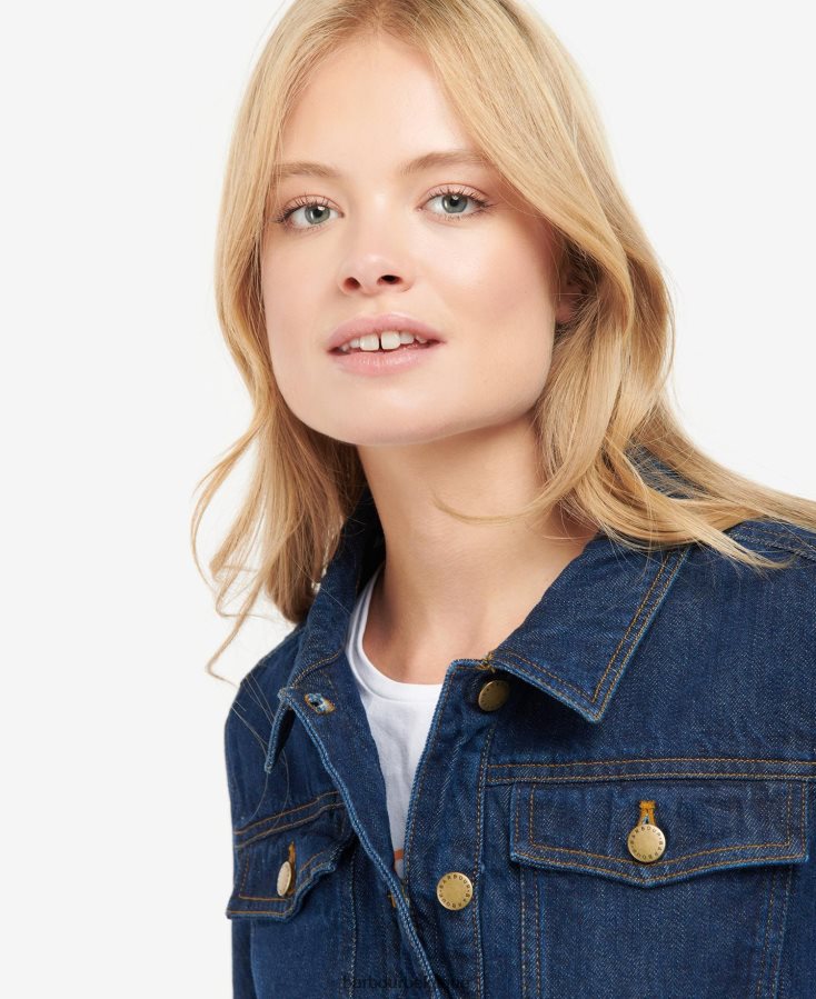 vêtements Barbour veste en jean Adria indigo femmes T2L6ZP1588