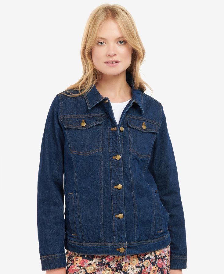vêtements Barbour veste en jean Adria indigo femmes T2L6ZP1588