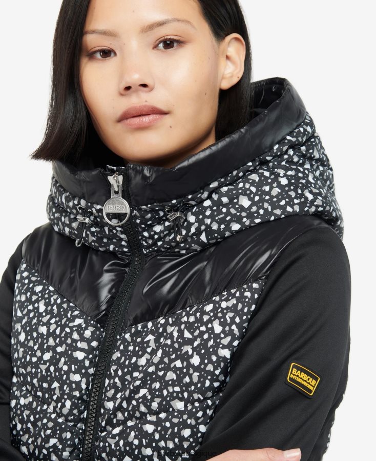 vêtements Barbour sweat matelassé condor imprimé terrazzo/noir femmes T2L6ZP1500