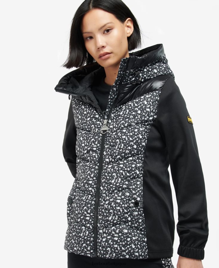 vêtements Barbour sweat matelassé condor imprimé terrazzo/noir femmes T2L6ZP1500