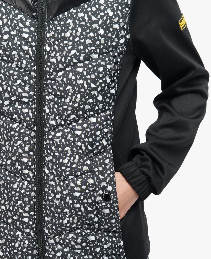 vêtements Barbour sweat matelassé condor imprimé terrazzo/noir femmes T2L6ZP1500
