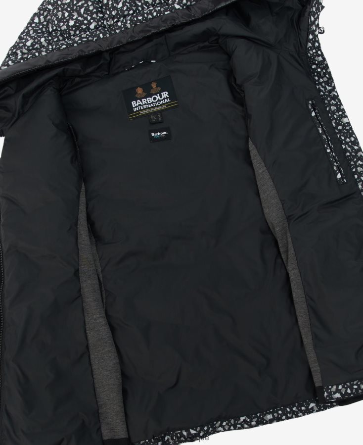 vêtements Barbour sweat matelassé condor imprimé terrazzo/noir femmes T2L6ZP1500