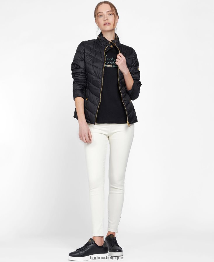 vêtements Barbour veste matelassée auberne blanc optique femmes T2L6ZP1443