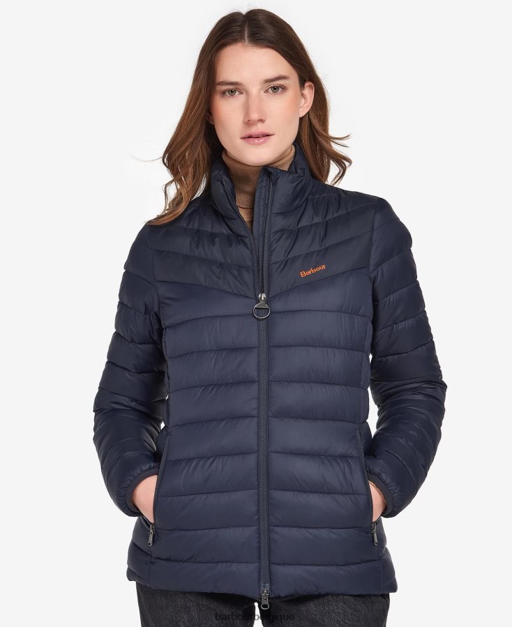 vêtements Barbour veste matelassée blencarn feu/bleu marine/robe femmes T2L6ZP1499