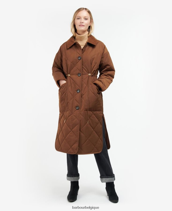 vêtements Barbour veste matelassée bonnyrigg bronzage chaud/silencieux femmes T2L6ZP1428