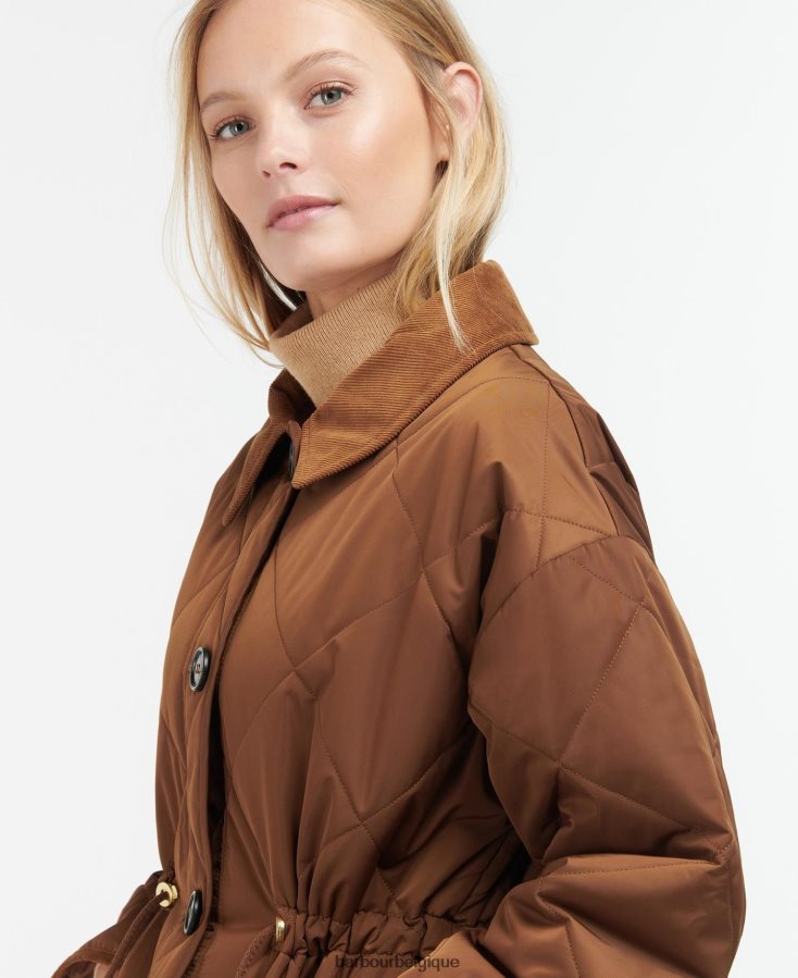 vêtements Barbour veste matelassée bonnyrigg bronzage chaud/silencieux femmes T2L6ZP1428