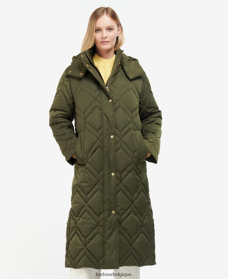 vêtements Barbour veste matelassée cassius tartan noir/fougère ancienne femmes T2L6ZP1442