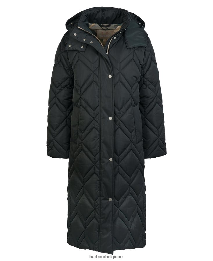 vêtements Barbour veste matelassée cassius tartan noir/fougère ancienne femmes T2L6ZP1519