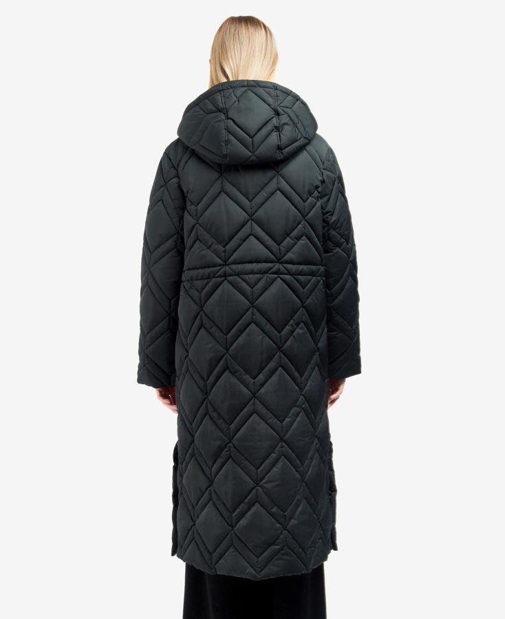 vêtements Barbour veste matelassée cassius tartan noir/fougère ancienne femmes T2L6ZP1519