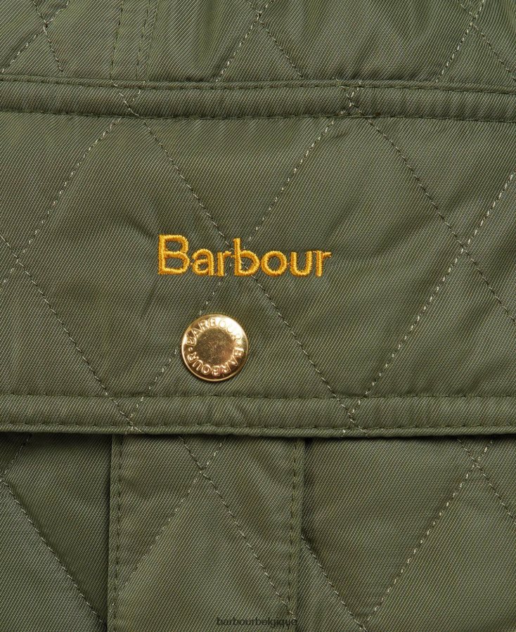 vêtements Barbour veste matelassée à ceinture olive/antique femmes T2L6ZP1435