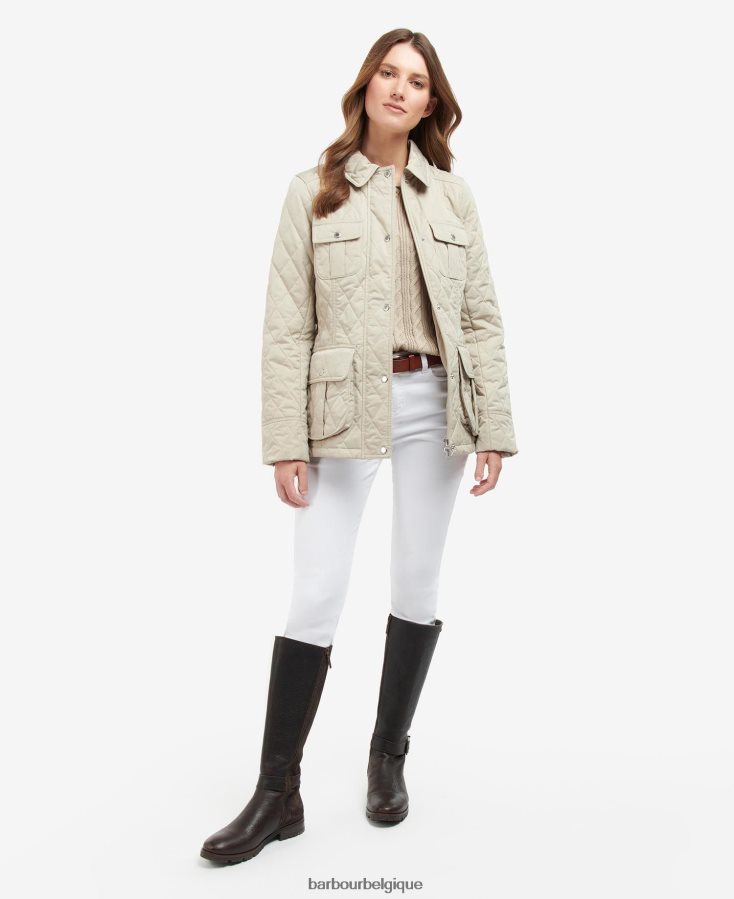 vêtements Barbour veste matelassée à ceinture olive/antique femmes T2L6ZP1478