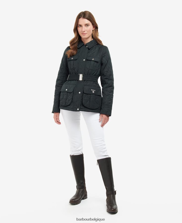 vêtements Barbour veste matelassée à ceinture olive/antique femmes T2L6ZP1488