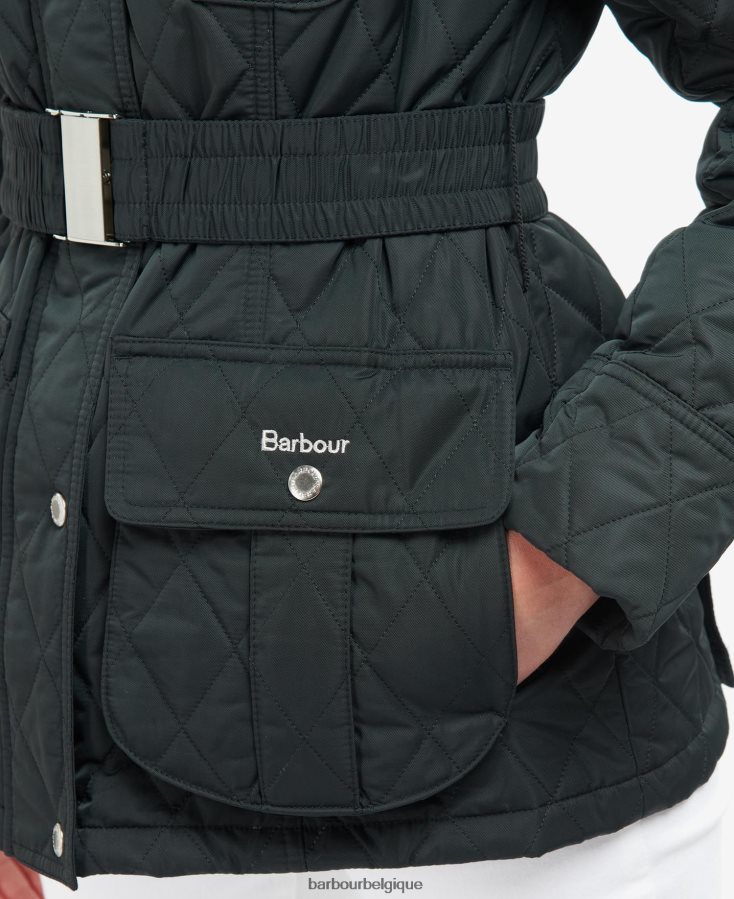 vêtements Barbour veste matelassée à ceinture olive/antique femmes T2L6ZP1488