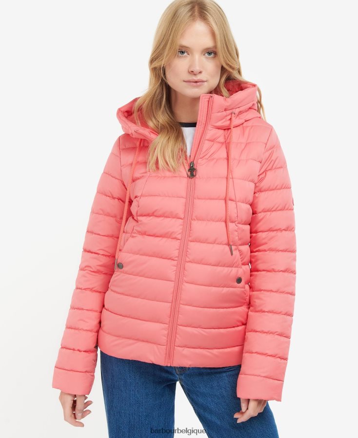 vêtements Barbour veste matelassée coraline poinçon rose femmes T2L6ZP1427