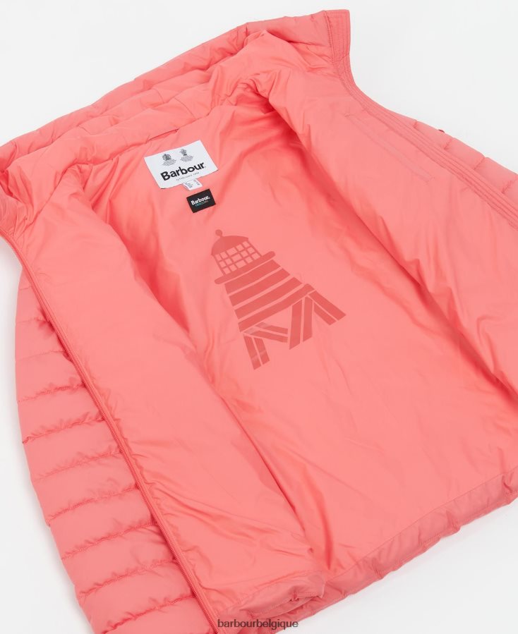 vêtements Barbour veste matelassée coraline poinçon rose femmes T2L6ZP1427