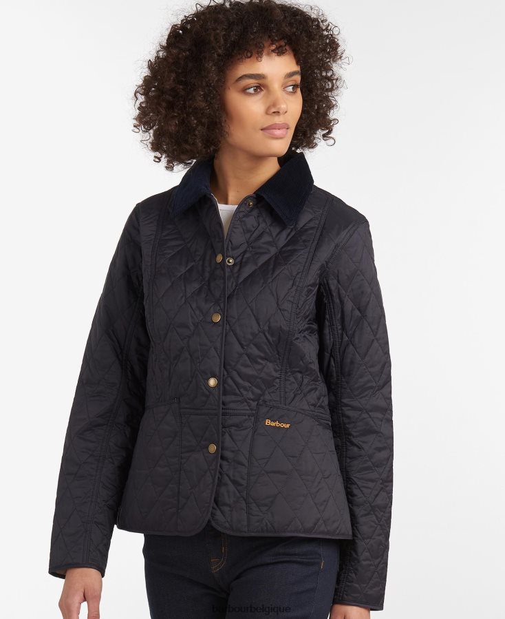 vêtements Barbour veste matelassée d'été liddesdale marine/perle femmes T2L6ZP1409