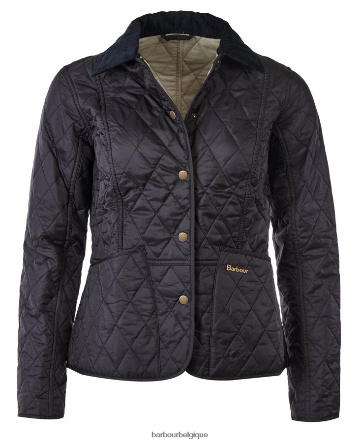 vêtements Barbour veste matelassée d\'été liddesdale marine/perle femmes T2L6ZP1409