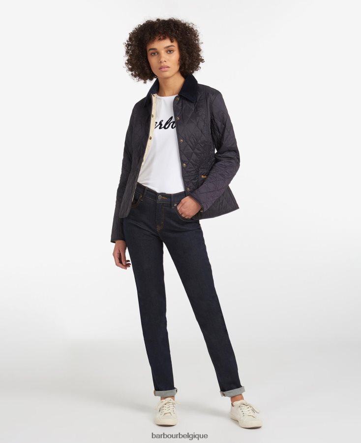 vêtements Barbour veste matelassée d\'été liddesdale marine/perle femmes T2L6ZP1409