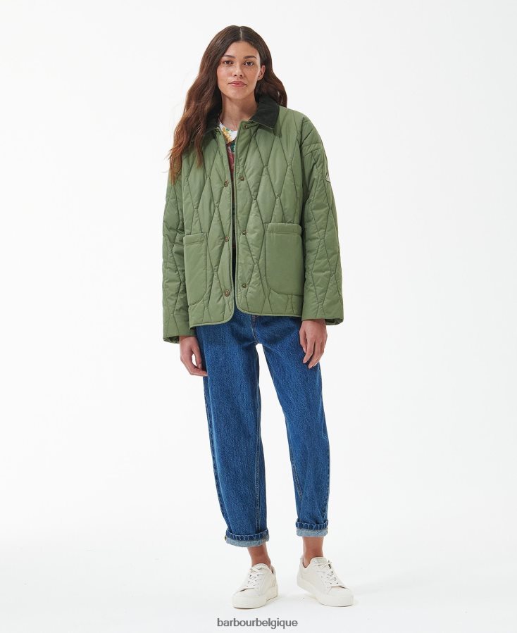 vêtements Barbour veste matelassée delphinium olivine femmes T2L6ZP1401