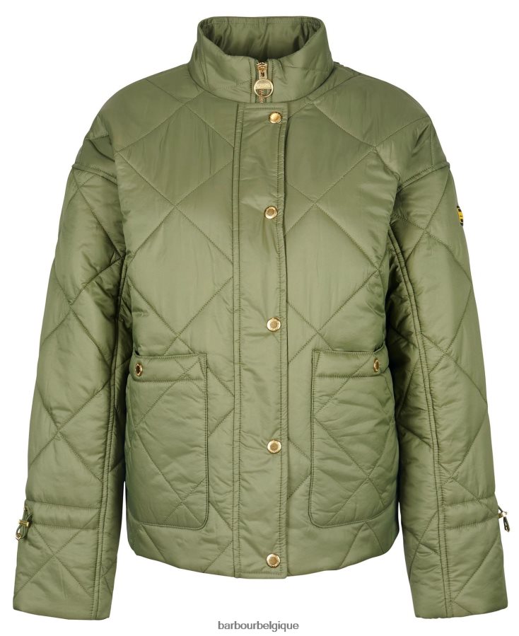 vêtements Barbour veste matelassée falkenberg carreaux vert nuit/vert nuit femmes T2L6ZP1447