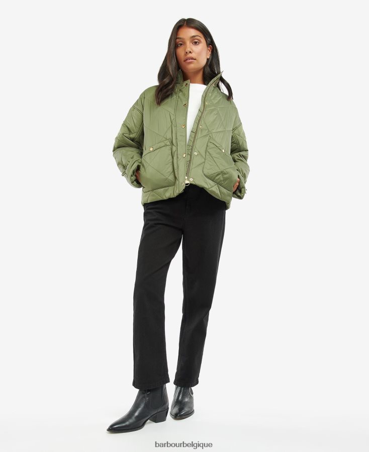 vêtements Barbour veste matelassée falkenberg carreaux vert nuit/vert nuit femmes T2L6ZP1447