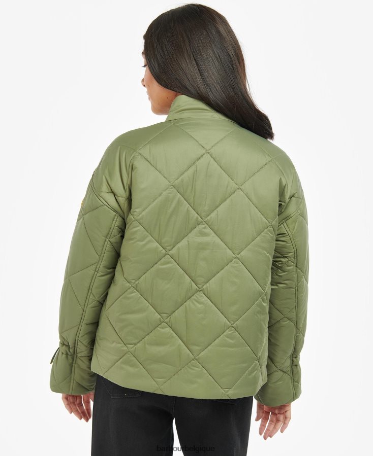 vêtements Barbour veste matelassée falkenberg carreaux vert nuit/vert nuit femmes T2L6ZP1447