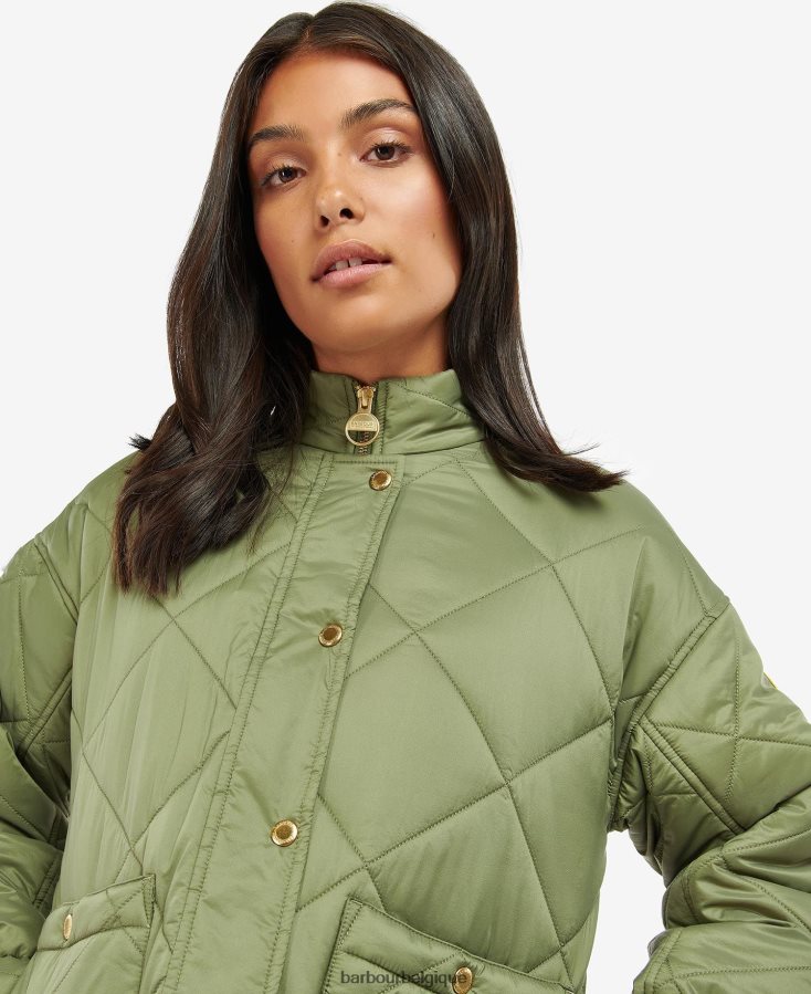 vêtements Barbour veste matelassée falkenberg carreaux vert nuit/vert nuit femmes T2L6ZP1447